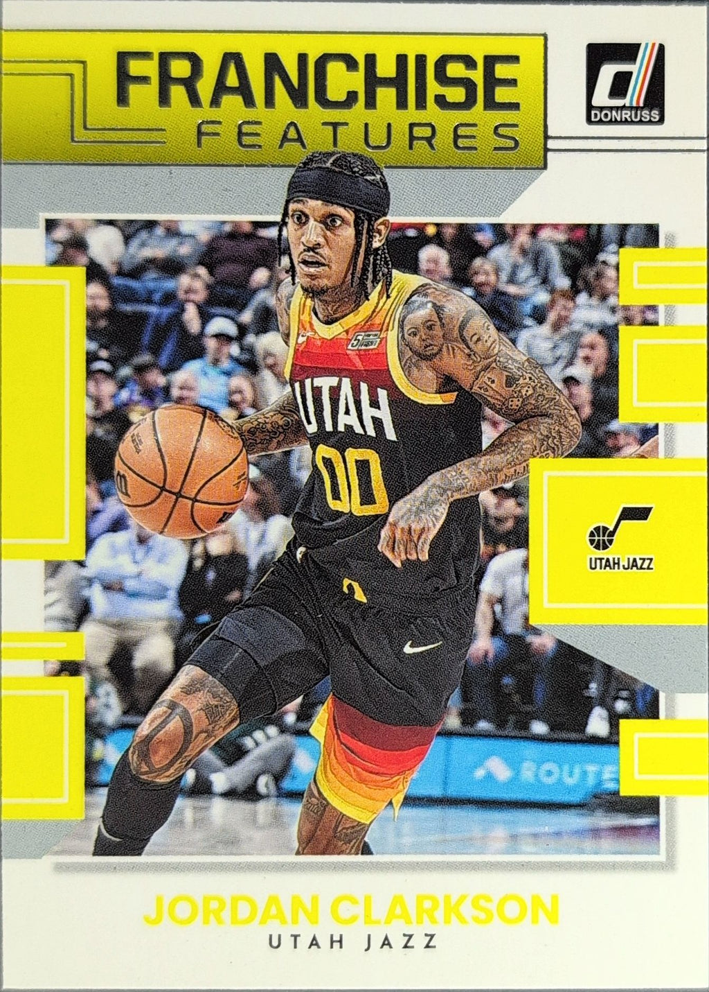 2022-23 Donruss Jordan Clarkson #20 Franchise Features Utah Jazz front
