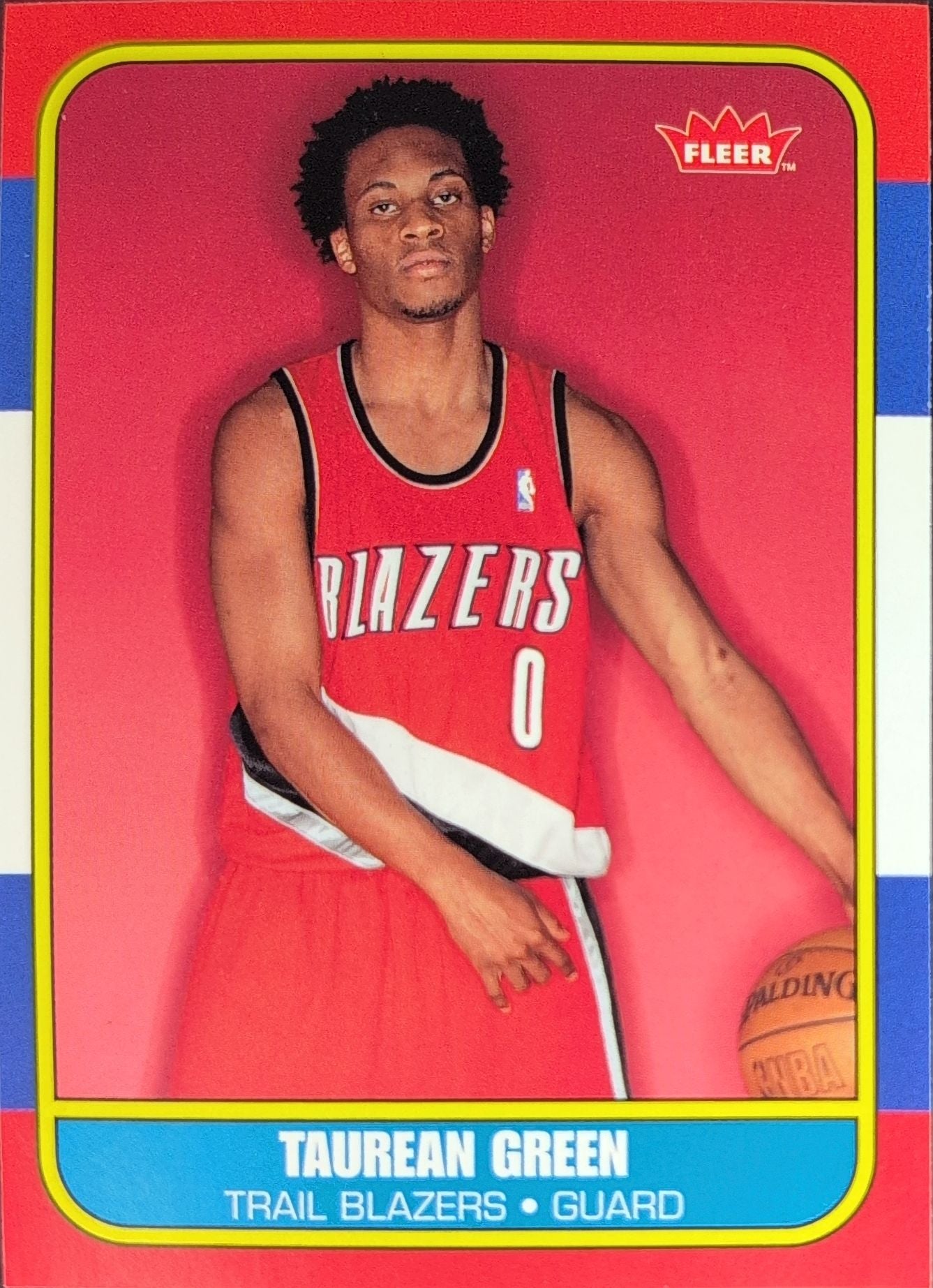 2007-08 Fleer Taurean Green #86R-146 86-87 Retro Rookies Portland Trail Blazers front