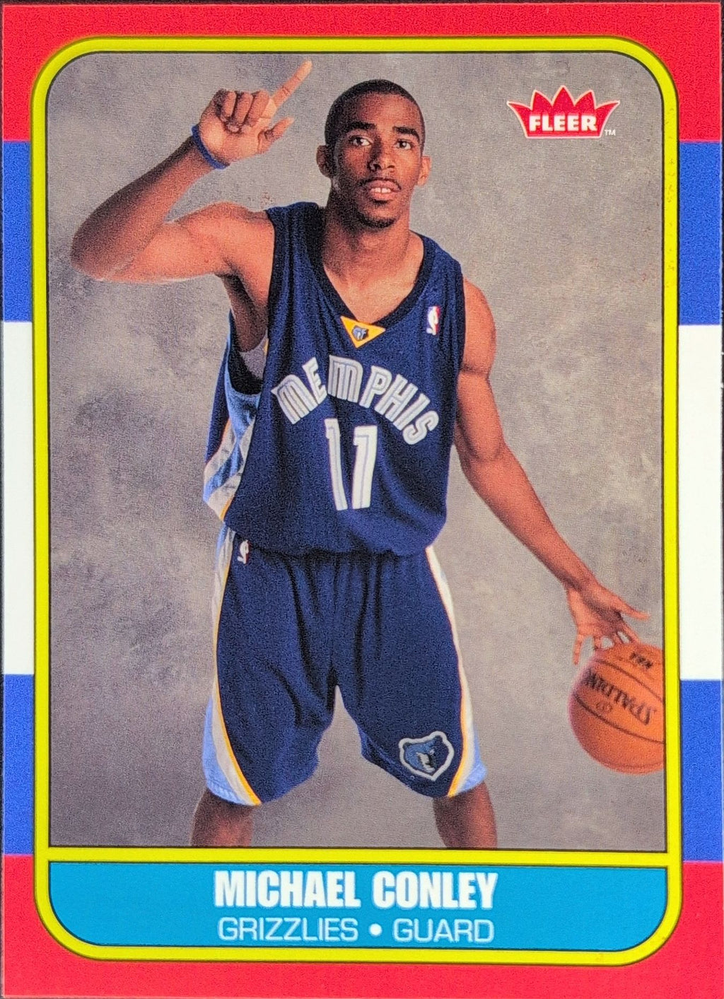 2007-08 Fleer Michael Conley #86R-138 86-87 Retro Rookies Memphis Grizzlies front