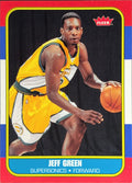 2007-08 Fleer Jeff Green #86R-145 86-87 Retro Rookies Seattle SuperSonics front