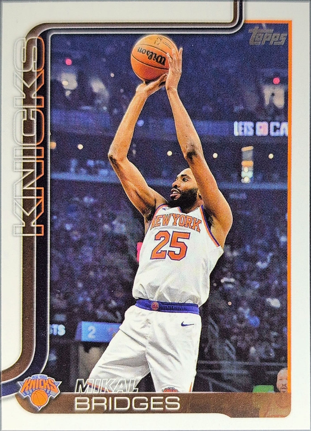 2025-26 Topps Mikal Bridges #18 Rainbow Foilboard New York Knicks front