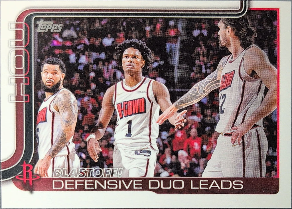 2025-26 Topps Blastoff!: Defensive Duo Leads #297 Houston Rockets front