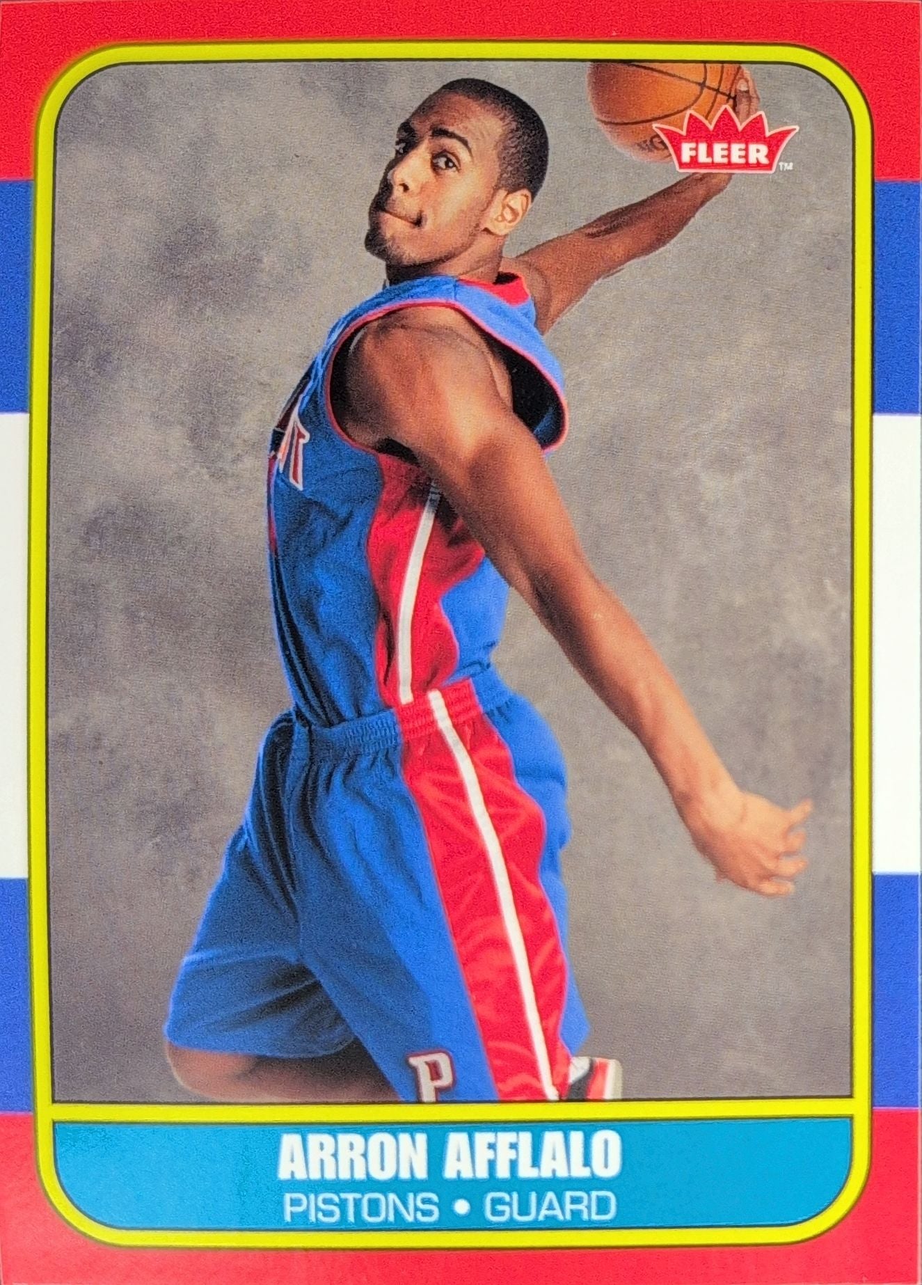 2007-08 Fleer Arron Afflalo #86R-133 86-87 Retro Rookies Detroit Pistons front
