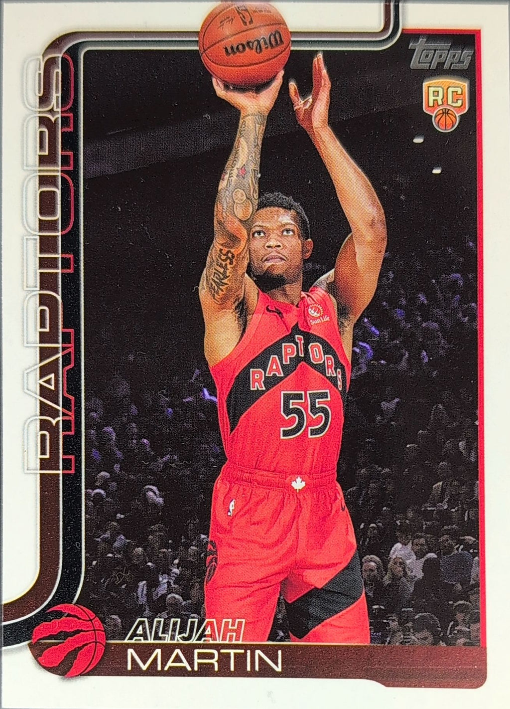 2025-26 Topps Alijah Martin #240 Rainbow Foilboard RC Toronto Raptors front