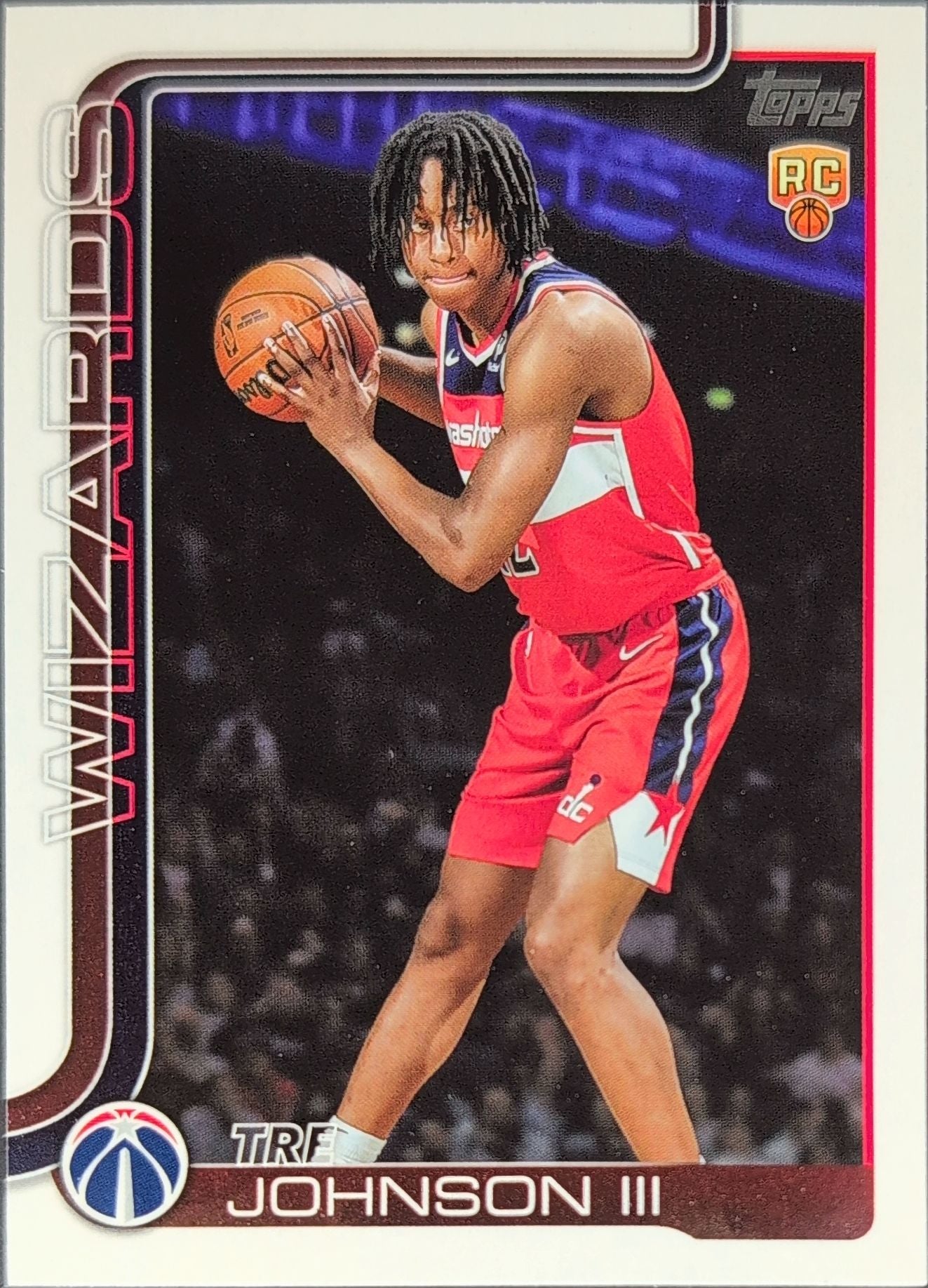 2025-26 Topps Tre Johnson III #206 RC Washington Wizards front