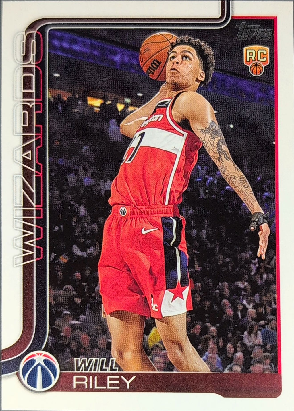 2025-26 Topps Holiday Will Riley #H181 RC Washington Wizards front