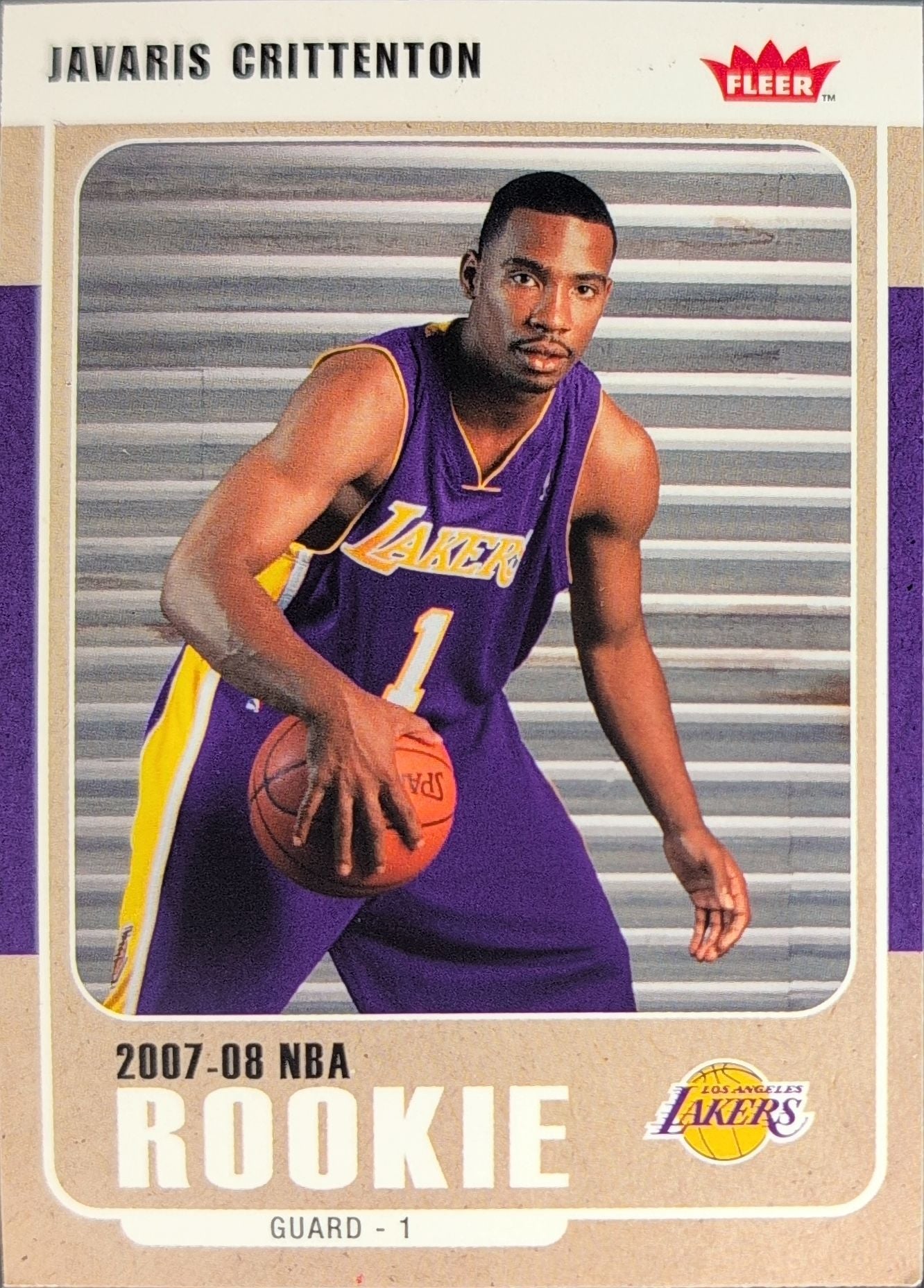 2007-08 Fleer Javaris Crittenton #208 RC Los Angeles Lakers front