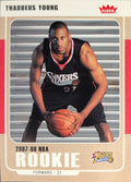 2007-08 Fleer Thaddeus Young #234 RC Philadelphia 76ers front