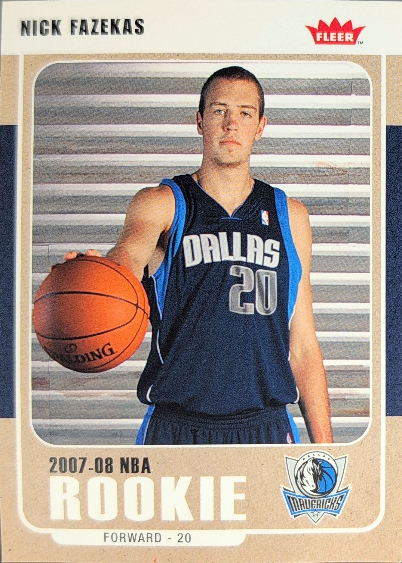 2007-08 Fleer Nick Fazekas #213 RC Dallas Mavericks front