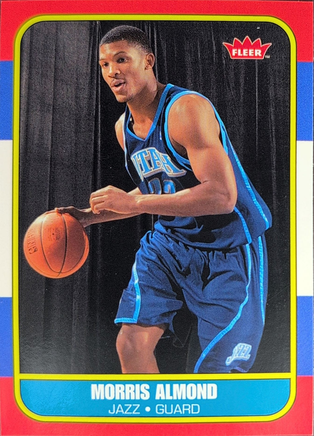 2007-08 Fleer Morris Almond #86R-149 86-87 Retro Rookies Utah Jazz front