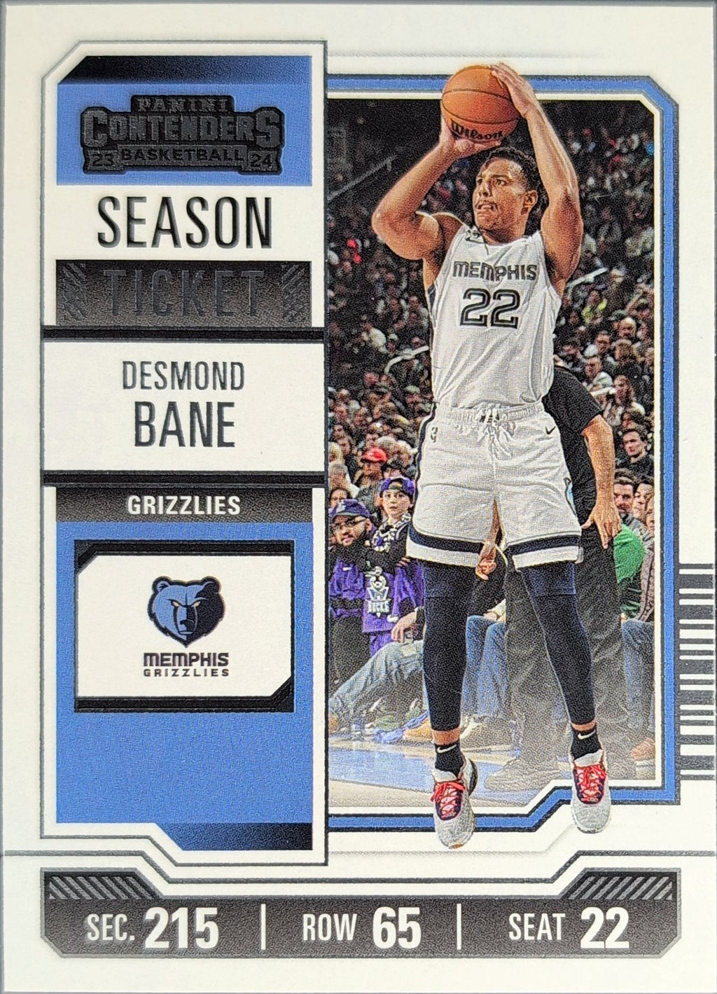 2023-24 Panini Contenders Desmond Bane #96 Memphis Grizzlies front