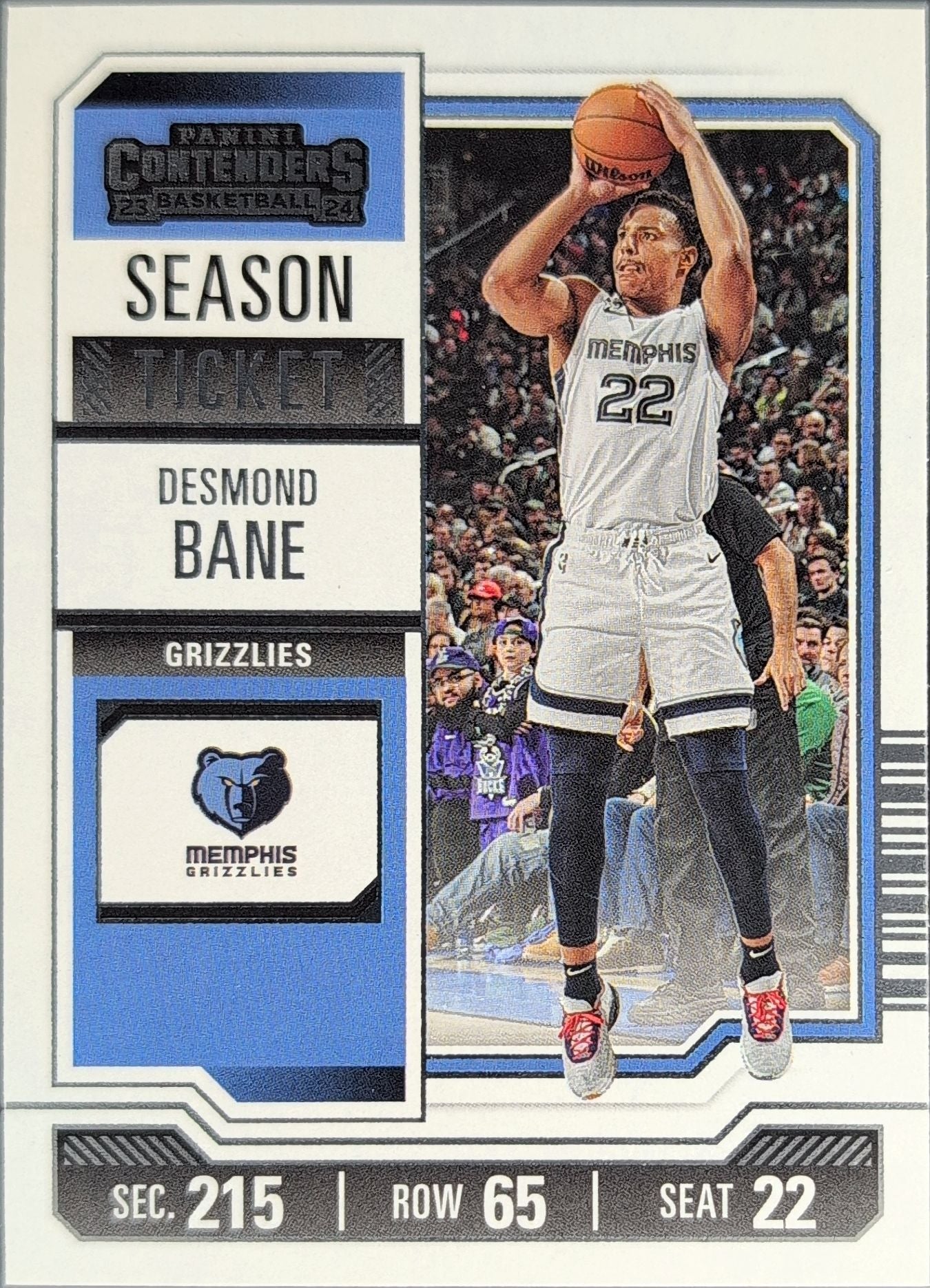 2023-24 Panini Contenders Desmond Bane #96 Memphis Grizzlies front