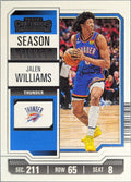 2023-24 Panini Contenders Jalen Williams #67 Season Ticket Retail Oklahoma City Thunder front