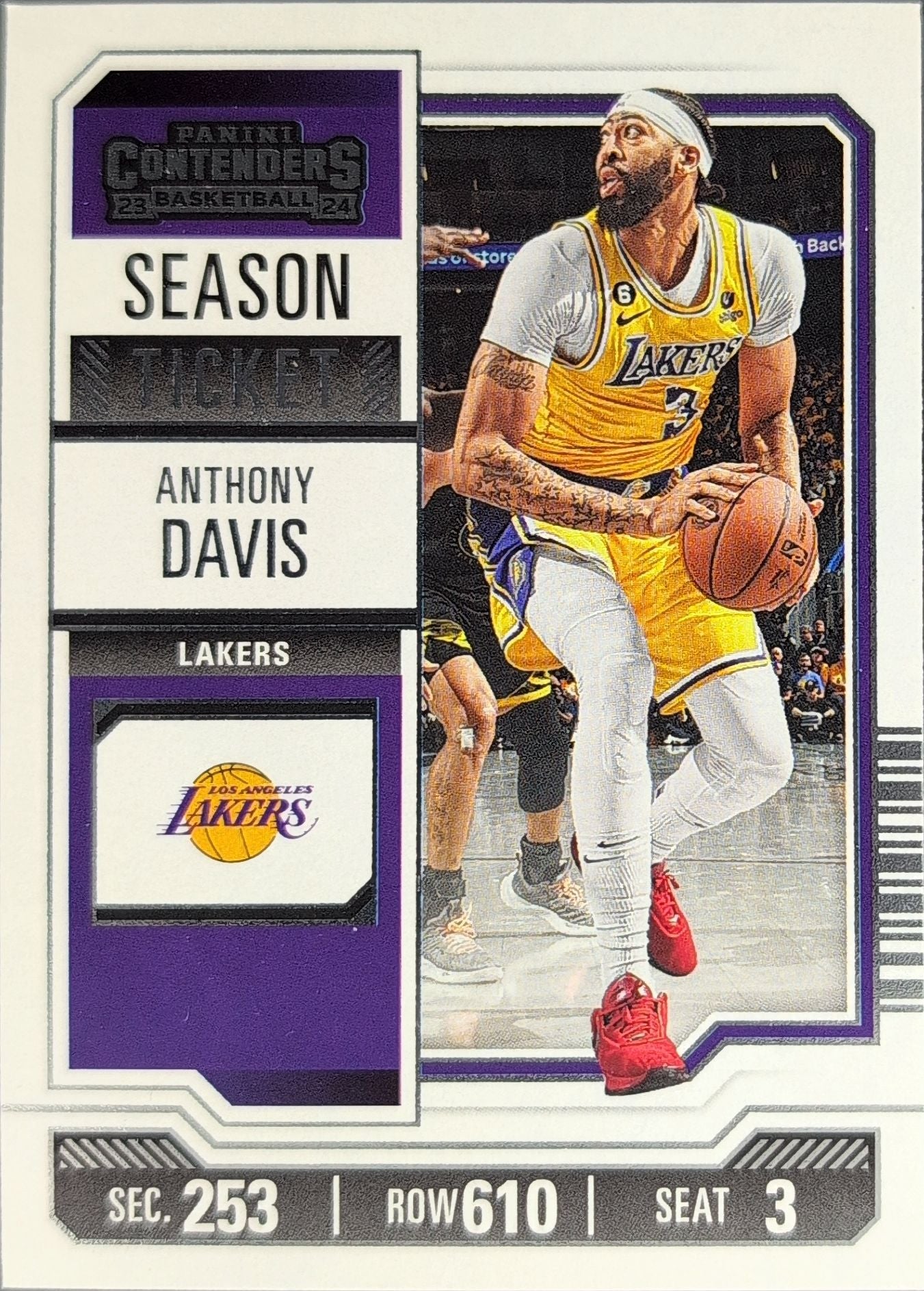 2023-24 Panini Contenders Anthony Davis #12 Los Angeles Lakers front
