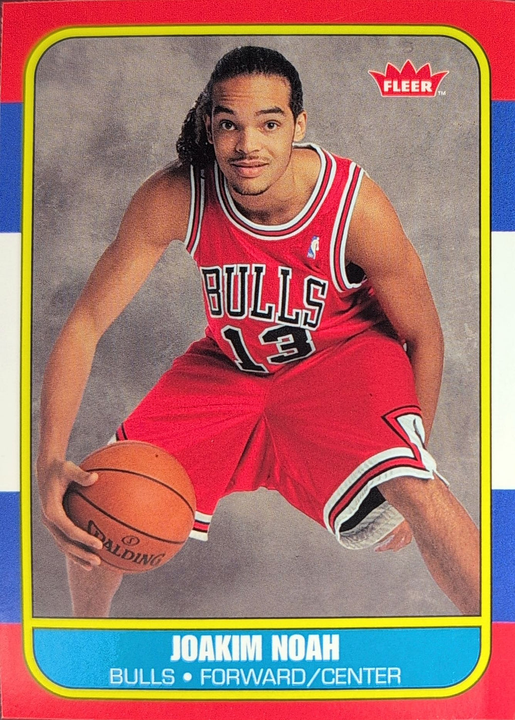 2007-08 Fleer Joakim Noah #86R-151 86-87 Retro Rookies Chicago Bulls front