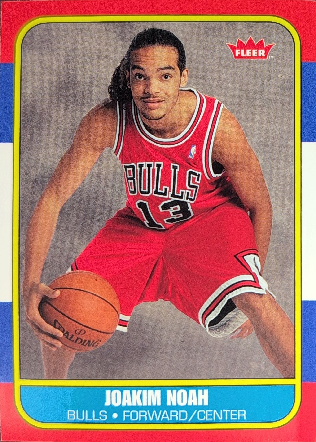 2007-08 Fleer Joakim Noah #86R-151 86-87 Retro Rookies Chicago Bulls front