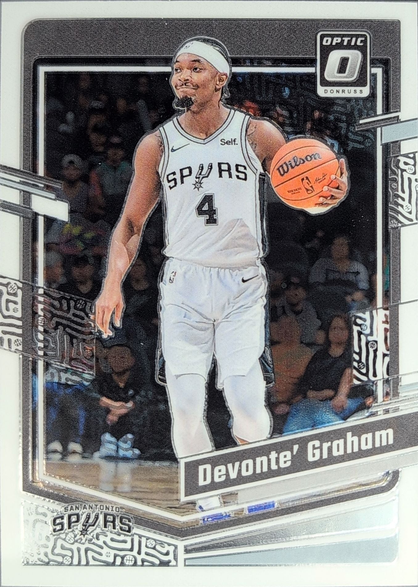 2023-24 Donruss Optic Devonte' Graham #100 Holo San Antonio Spurs front
