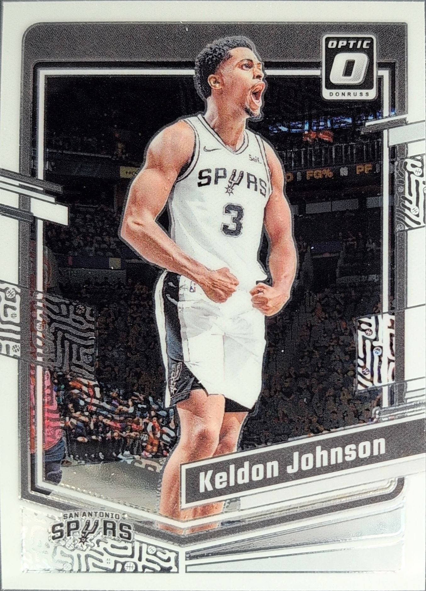 2023-24 Donruss Optic Keldon Johnson #112 San Antonio Spurs front