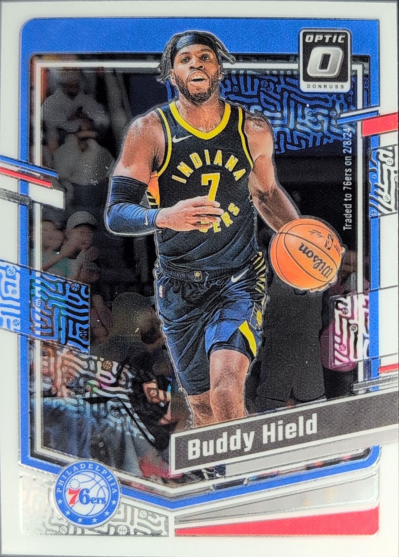 Buddy Hield 2023-24 Donruss Optic #42 Philadelphia 76ers