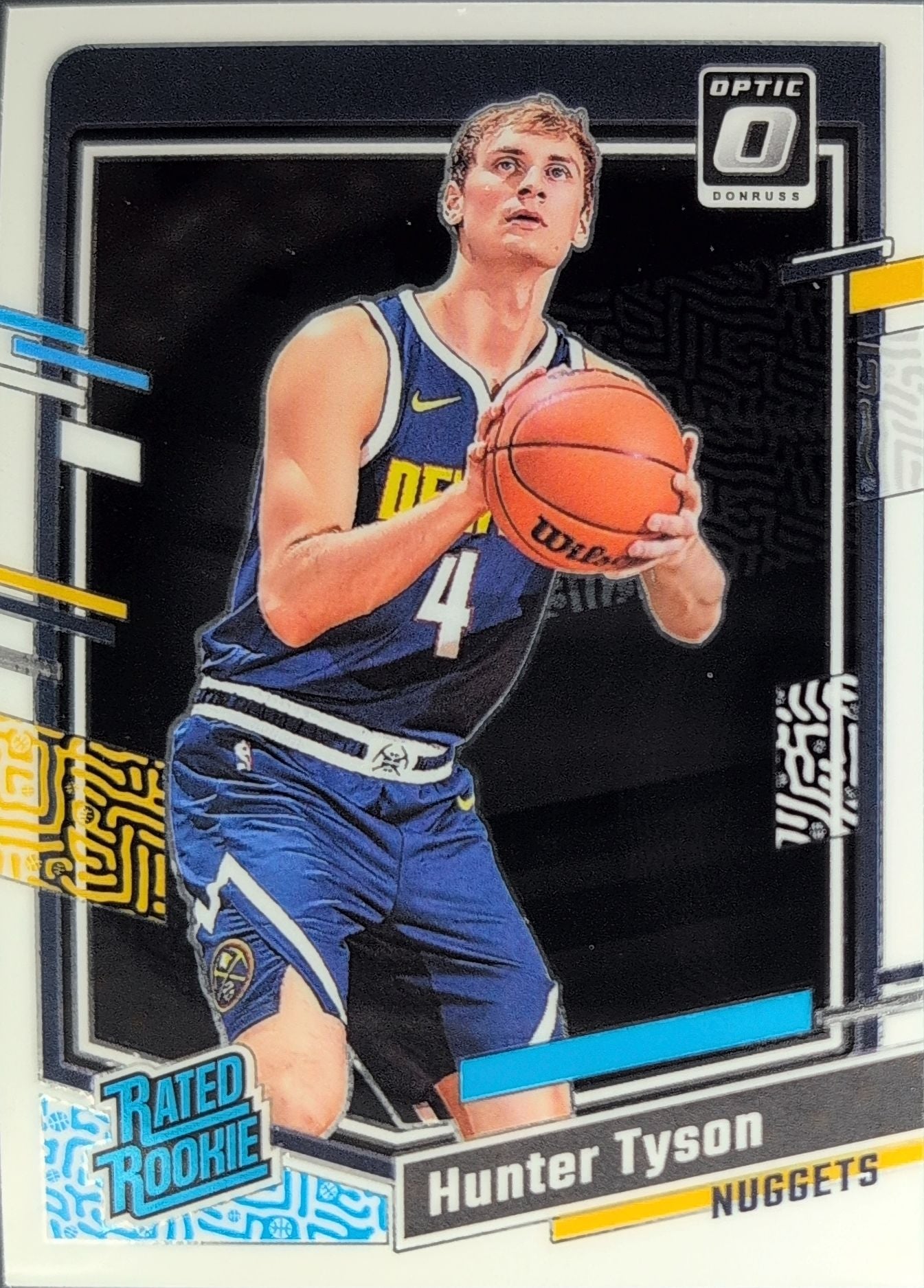 2023-24 Donruss Optic Hunter Tyson #201 Purple RC Denver Nuggets front