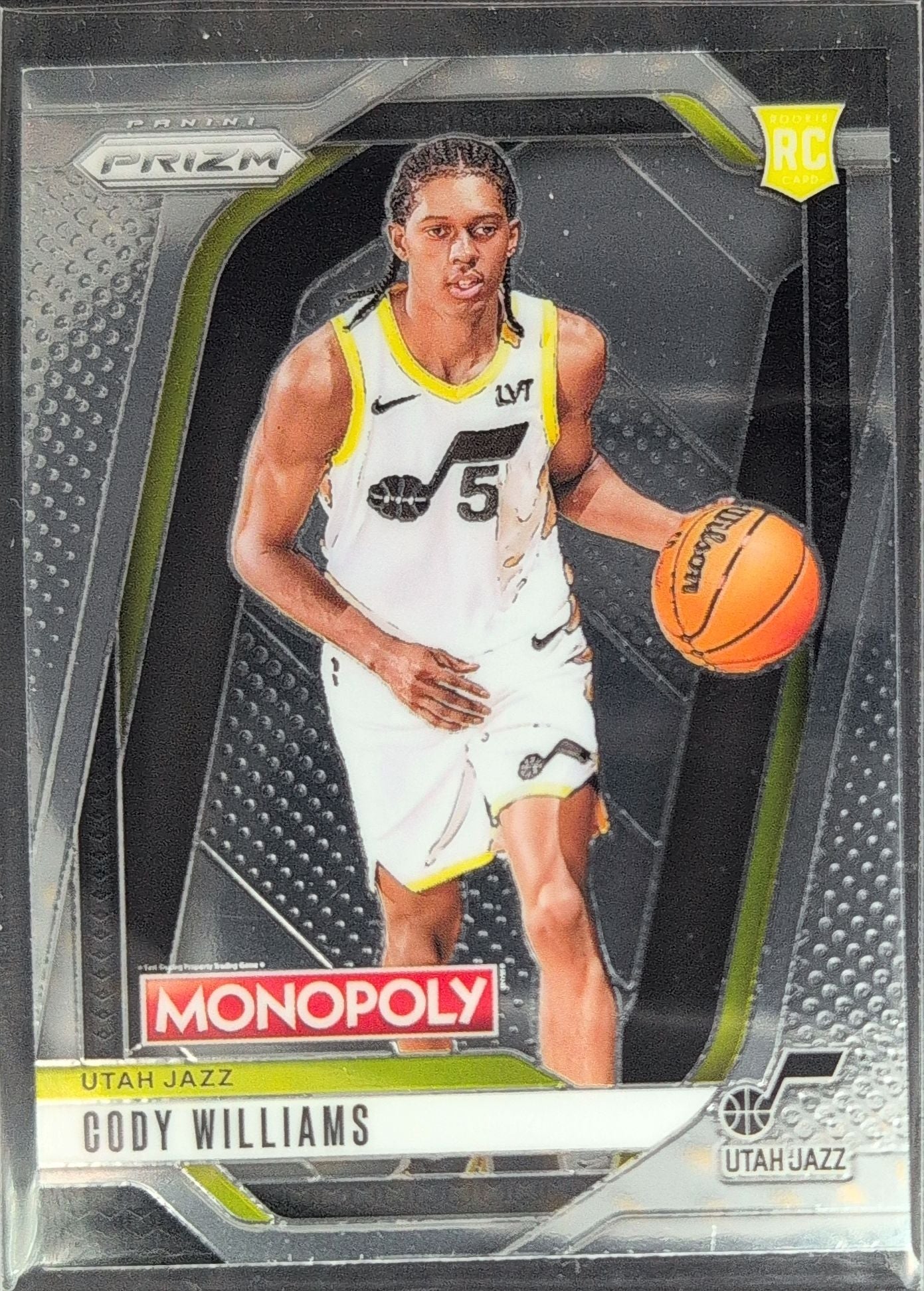 2024-25 Panini Prizm Monopoly Cody Williams #35 RC Utah Jazz front