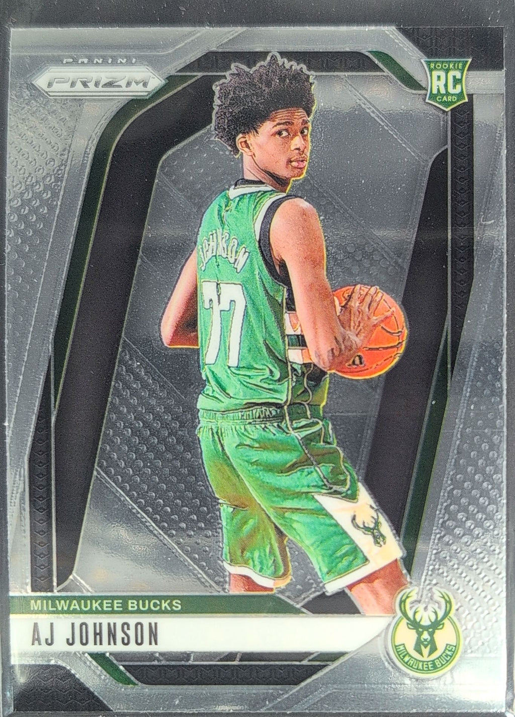 2024-25 Panini Prizm AJ Johnson #251 RC Milwaukee Bucks front