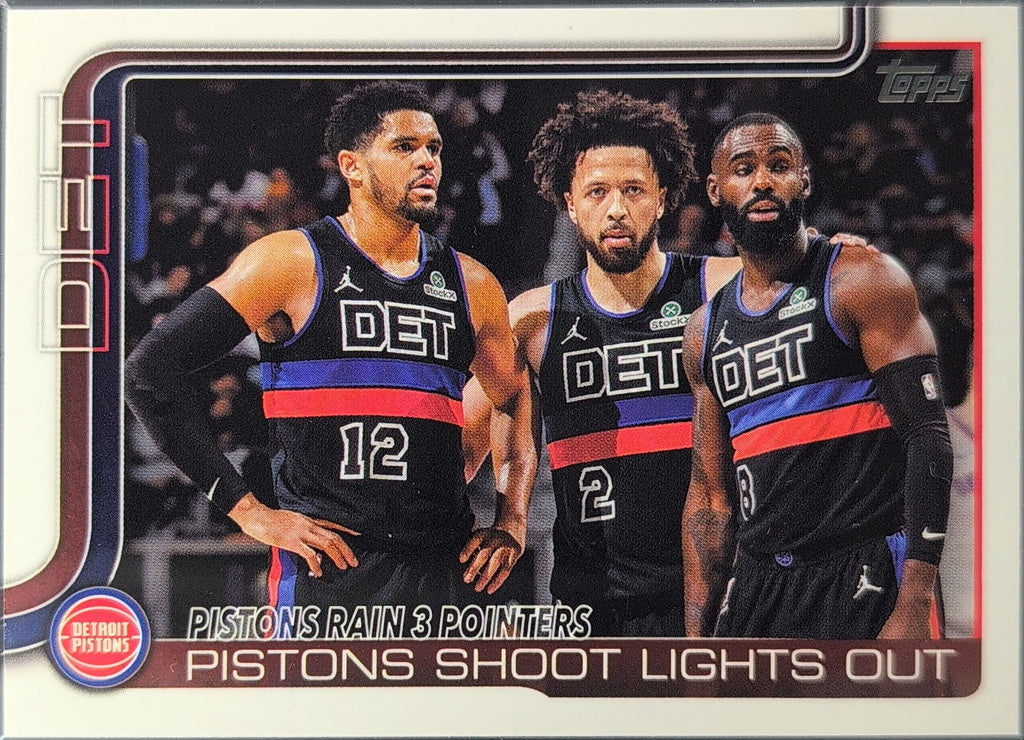 2025-26 Topps Pistons Rain 3 Pointers: Pistons Shoot Lights Out #279 Detroit Pistons front