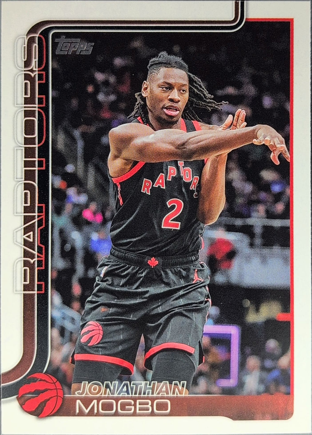 2025-26 Topps Jonathan Mogbo #29 Toronto Raptors front