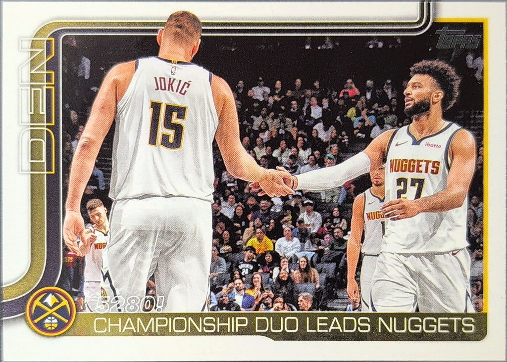 5280!: Championship Duo Leads Nuggets 2025-26 Topps #286 Denver Nuggets - front image