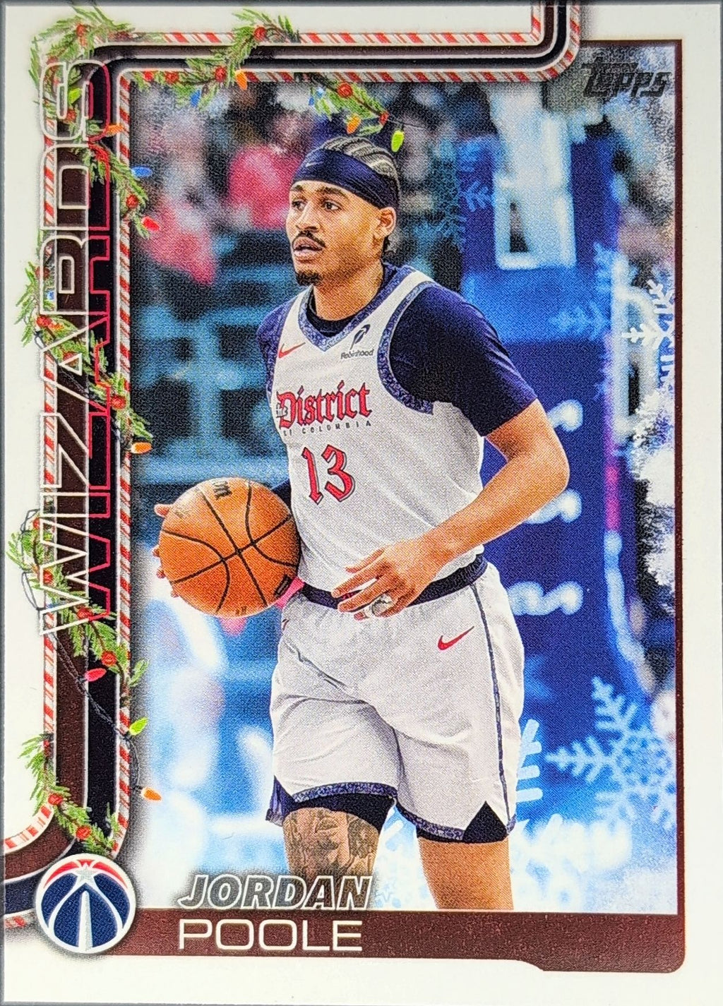 2025-26 Topps Holiday Jordan Poole #H73 Washington Wizards front