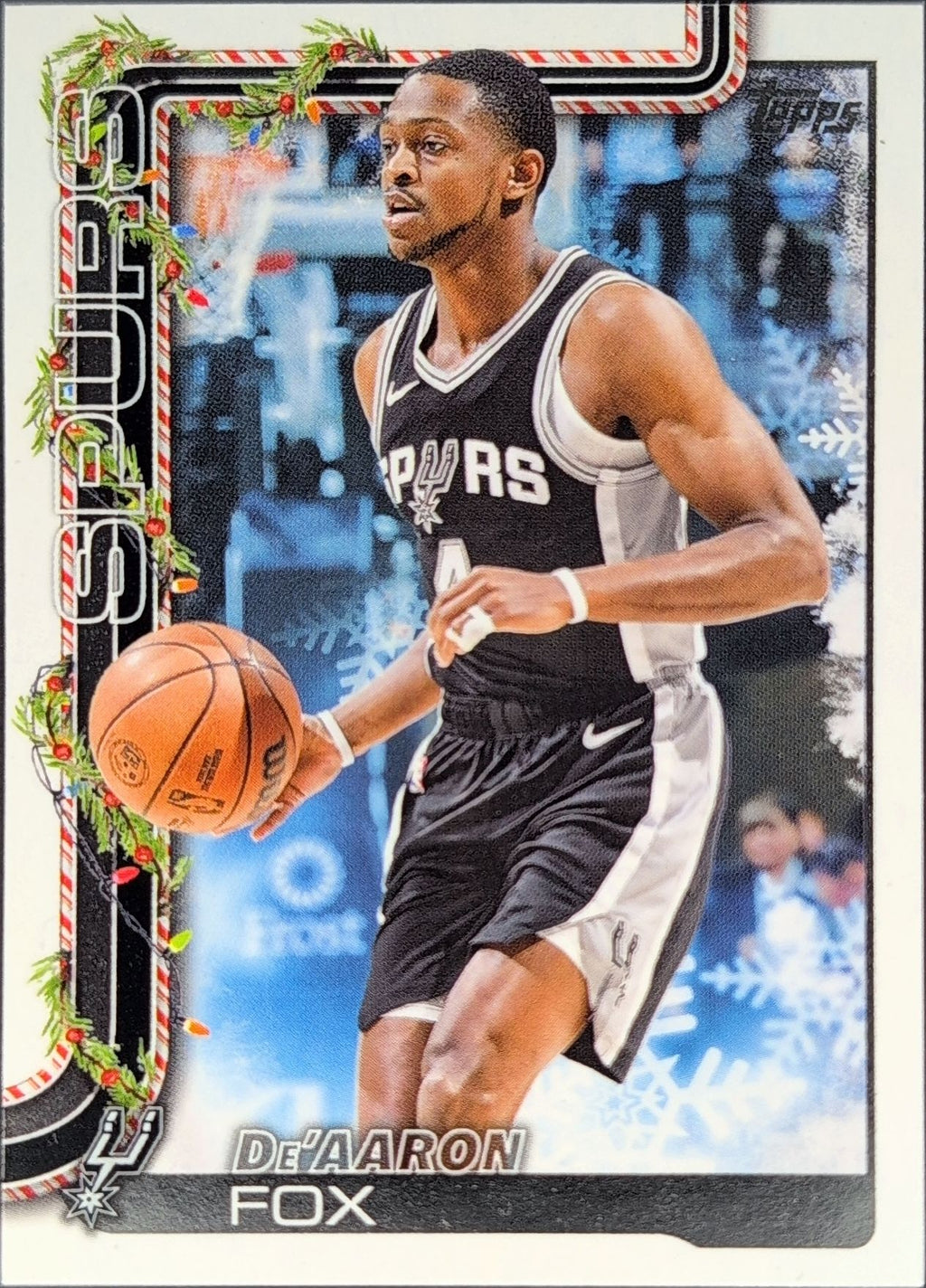 2025-26 Topps Holiday De'Aaron Fox #H157 San Antonio Spurs front