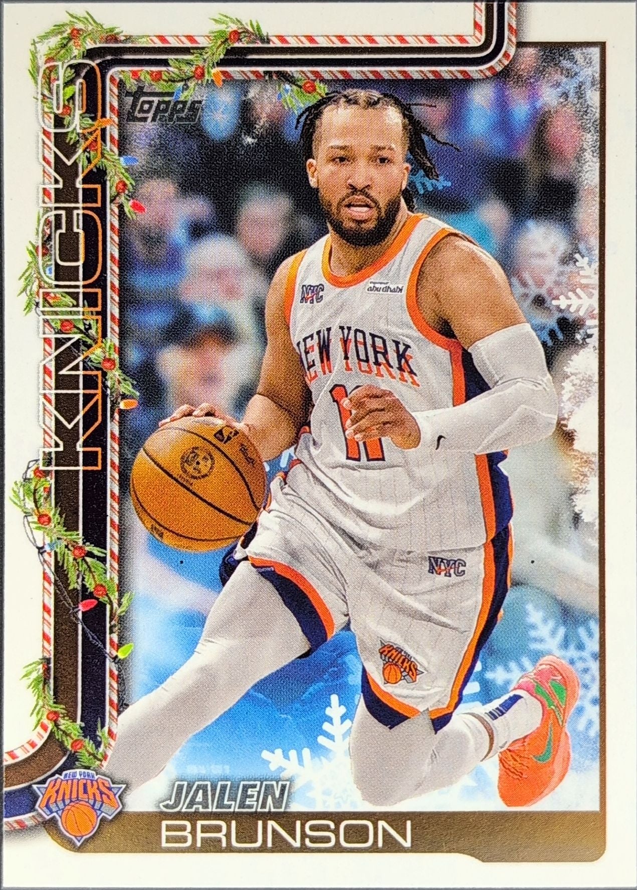 2025-26 Topps Holiday Jalen Brunson #H12 New York Knicks front