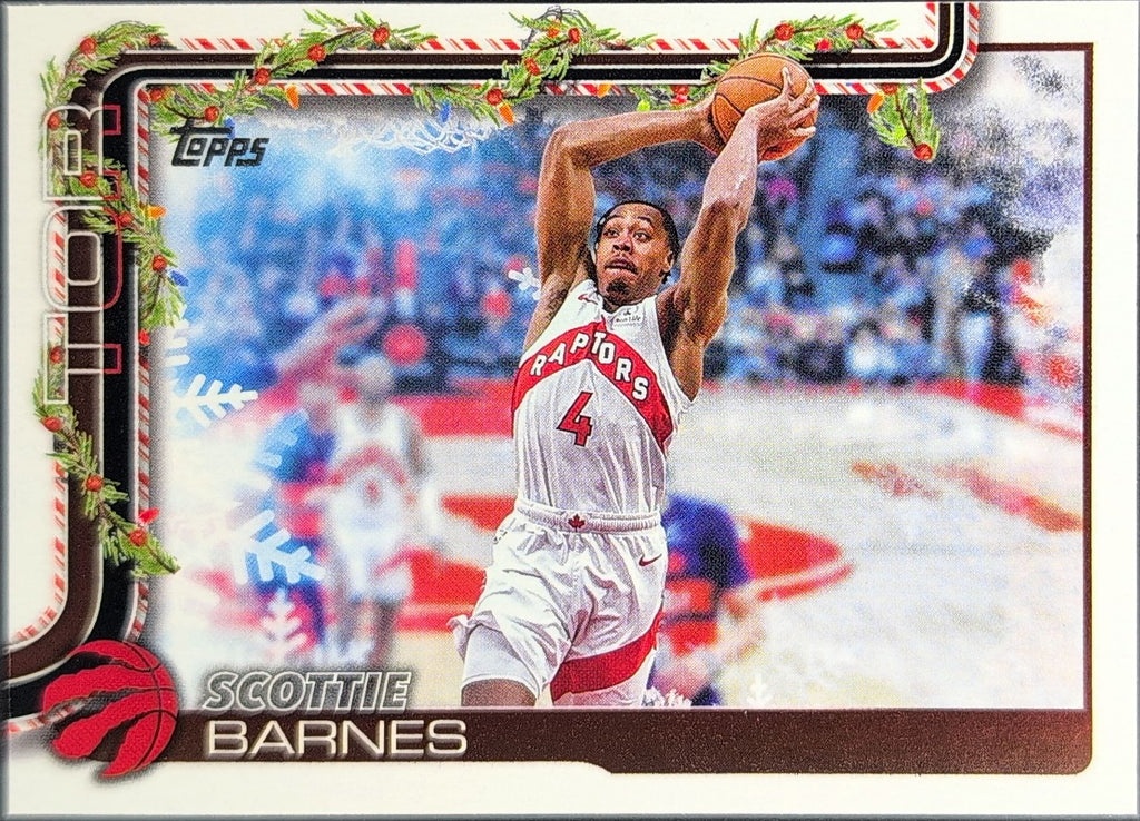 2025-26 Topps Holiday Scottie Barnes #H25 Toronto Raptors front