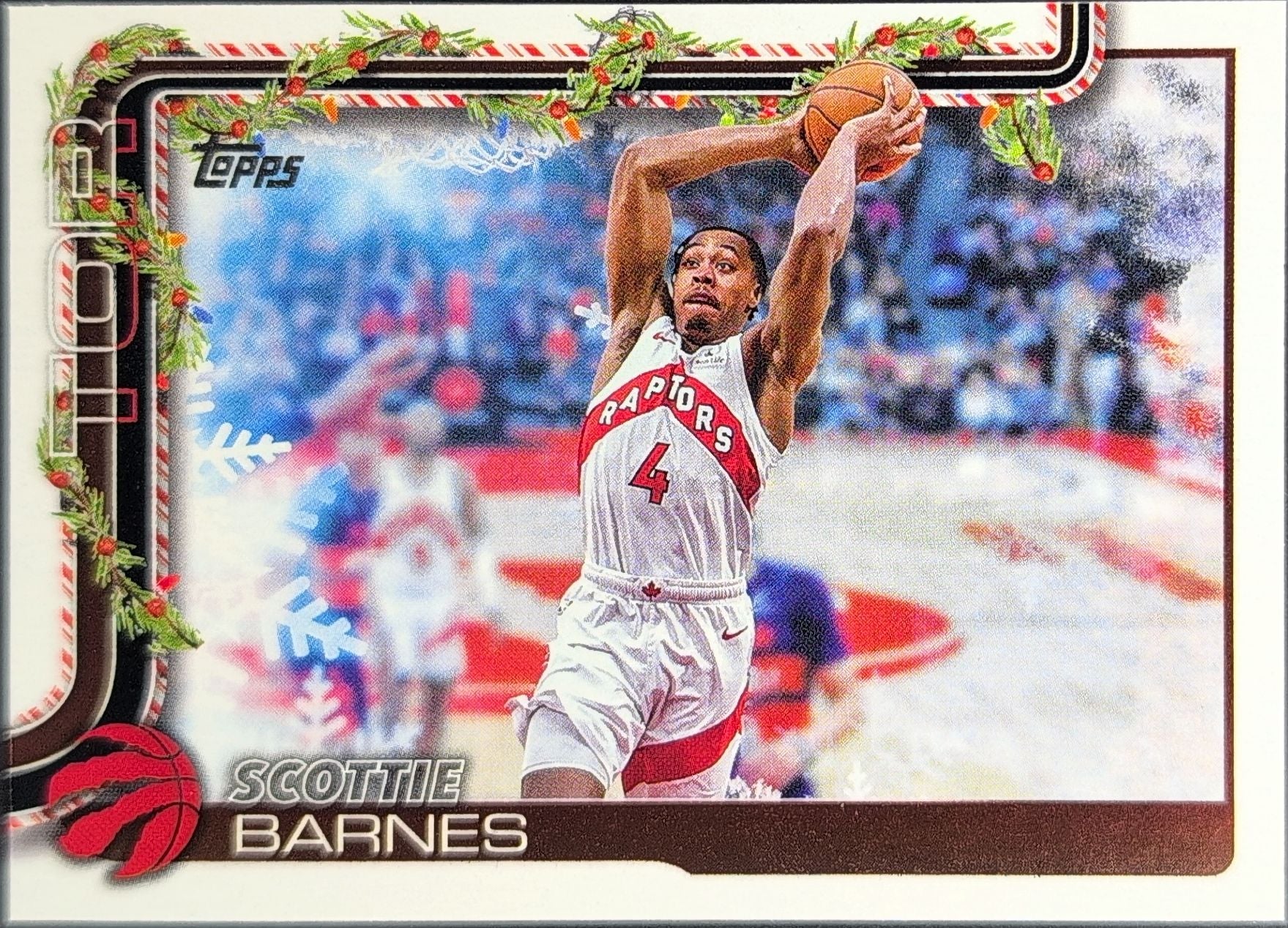 2025-26 Topps Holiday Scottie Barnes #H25 Toronto Raptors front