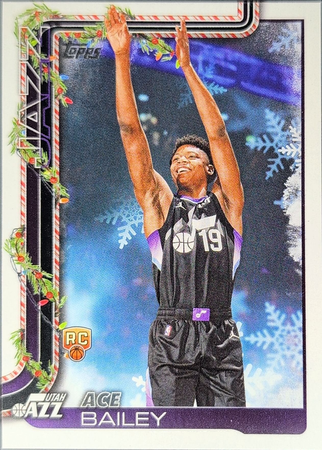 Ace Bailey 2025-26 Topps Holiday #H165 Rookie RC Utah Jazz - front image