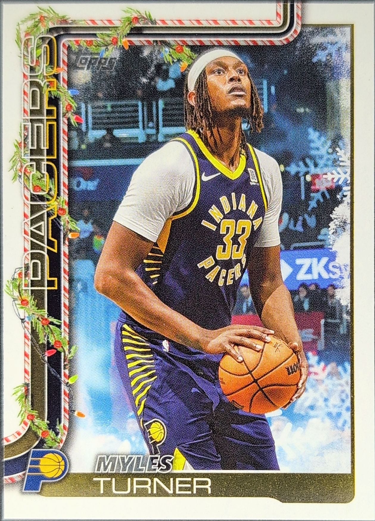2025-26 Topps Holiday Myles Turner #H40 Indiana Pacers front