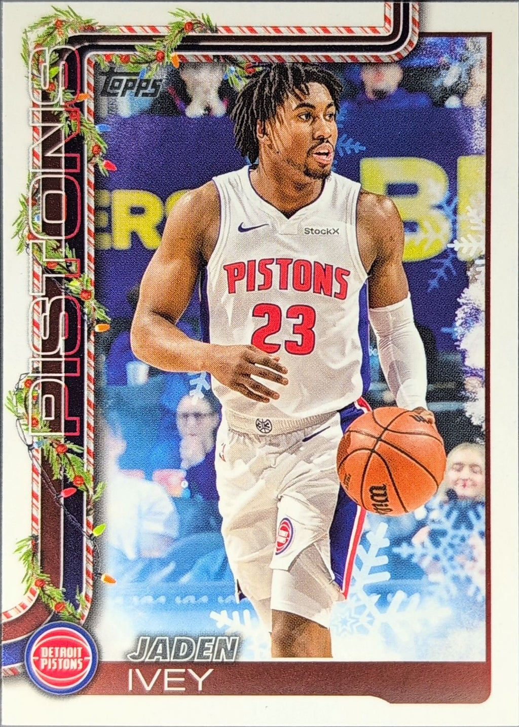 2025-26 Topps Holiday Jaden Ivey #H37 Detroit Pistons front