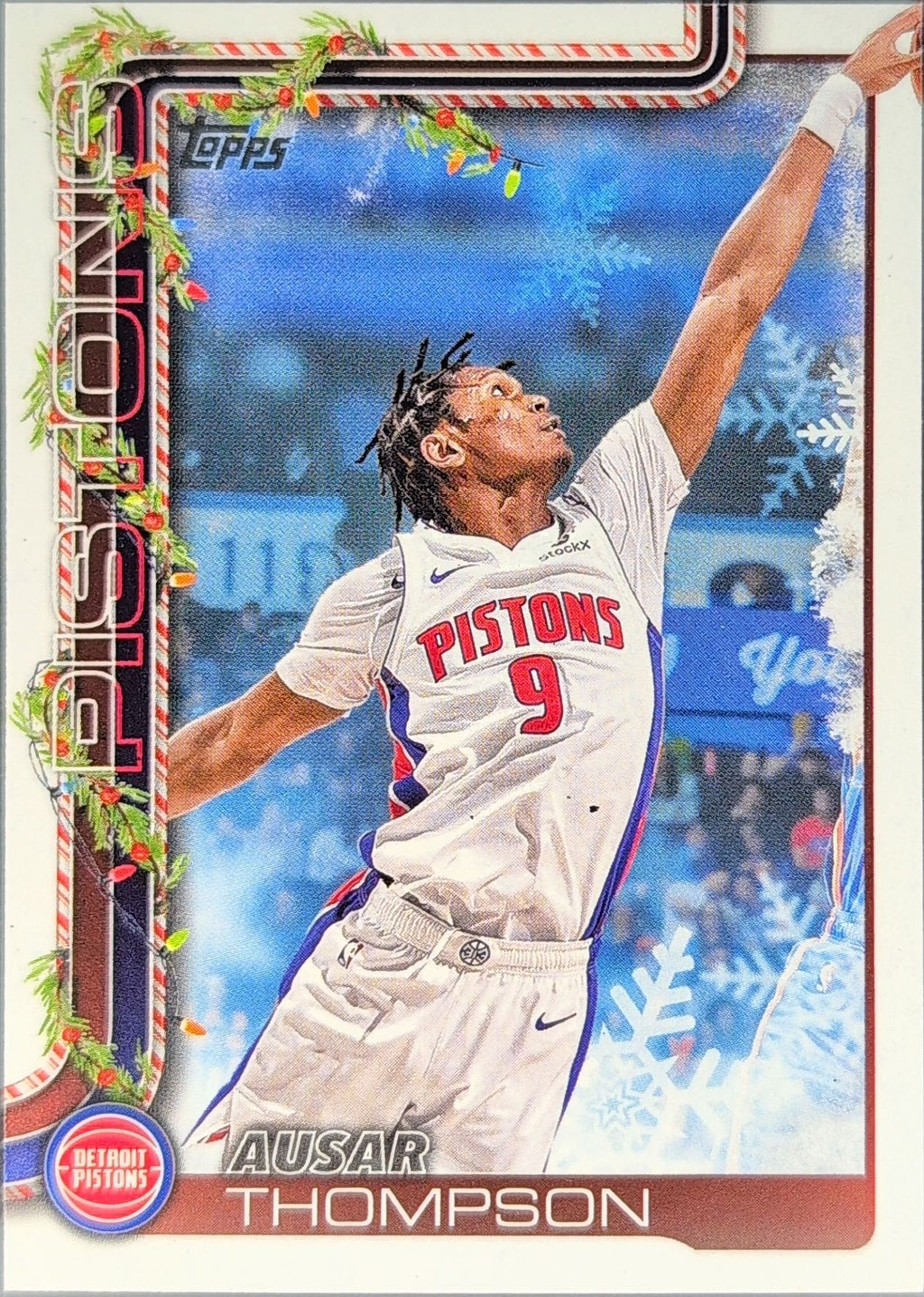 2025-26 Topps Holiday Ausar Thompson #H36 Detroit Pistons front
