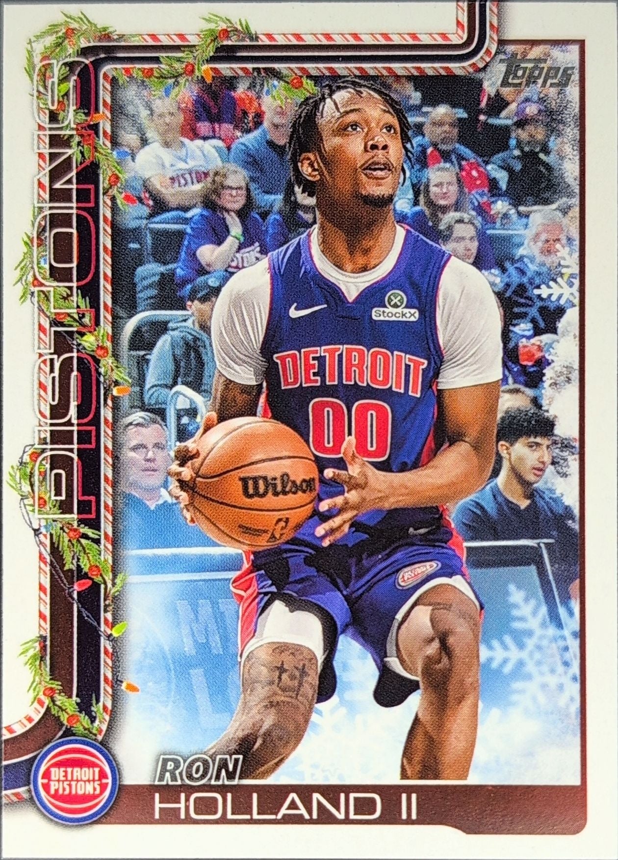 2025-26 Topps Holiday Ron Holland II #H34 Detroit Pistons front