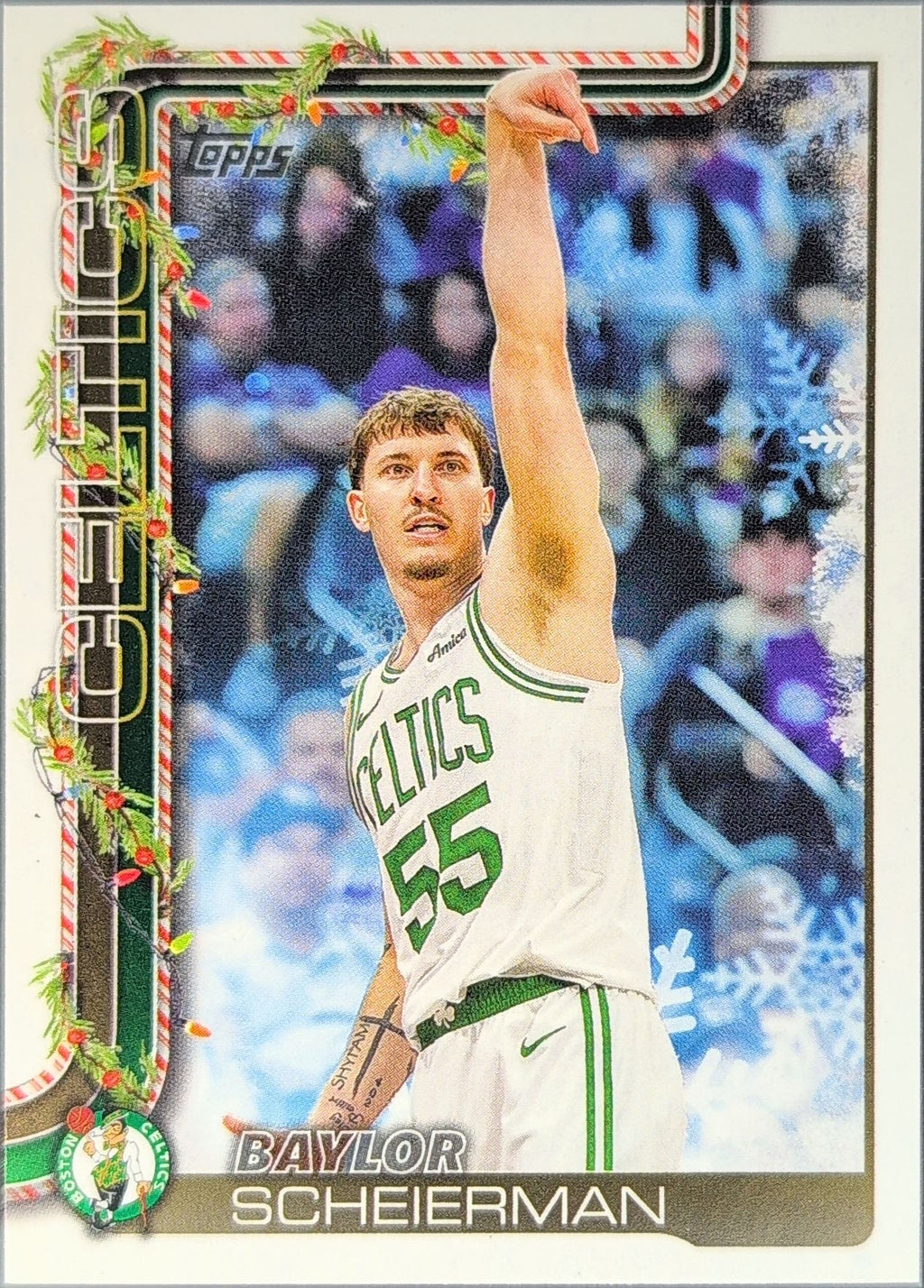 2025-26 Topps Holiday Baylor Scheierman #H5 Boston Celtics front
