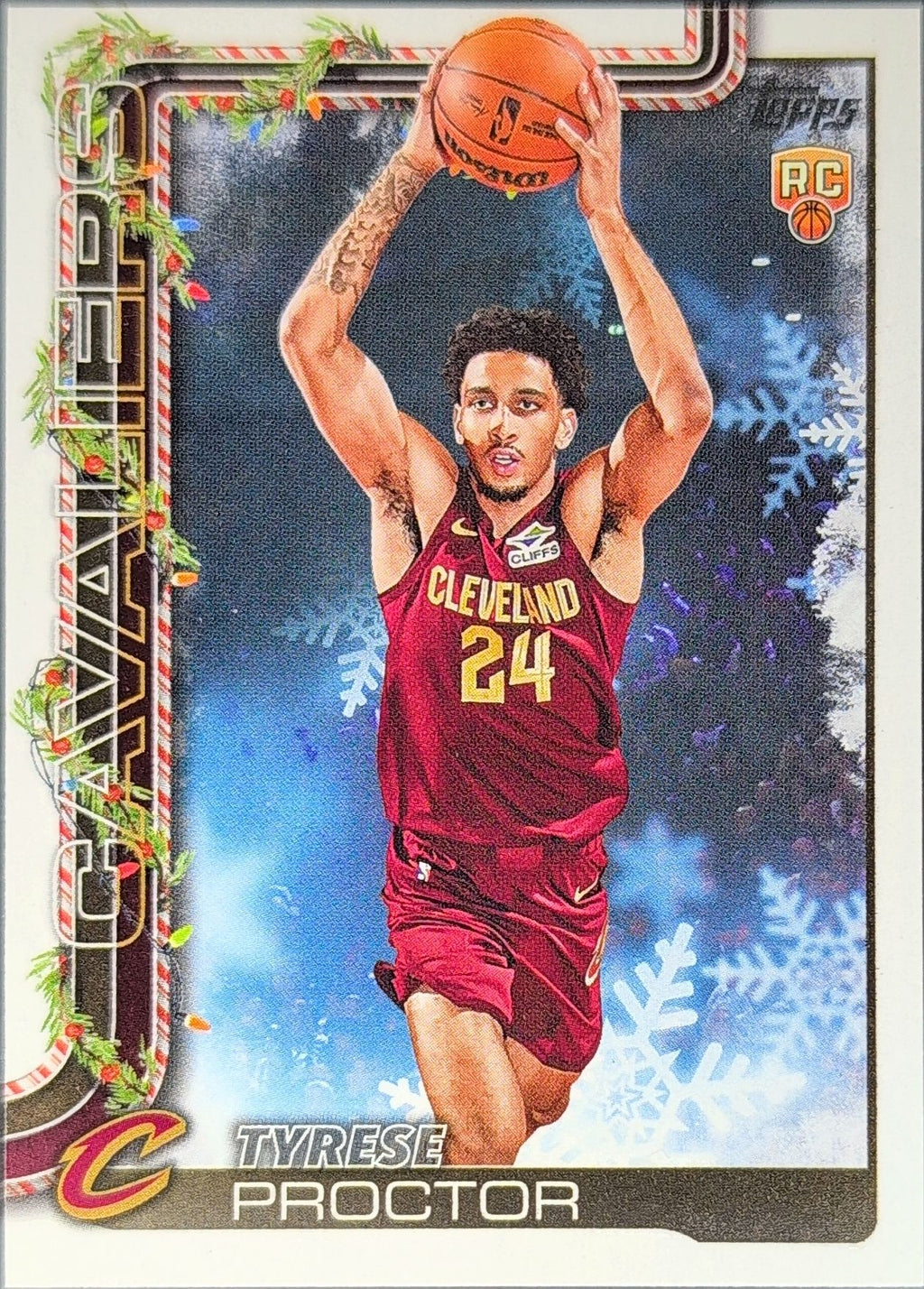 2025-26 Topps Holiday Tyrese Proctor #H200 RC Cleveland Cavaliers front