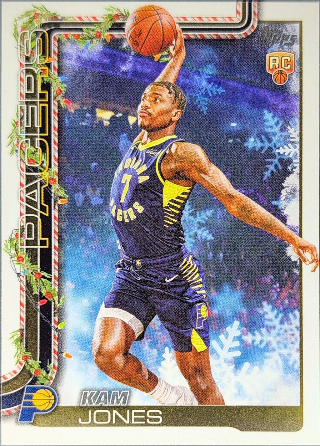 2025-26 Topps Holiday Kam Jones #H198 RC Indiana Pacers front