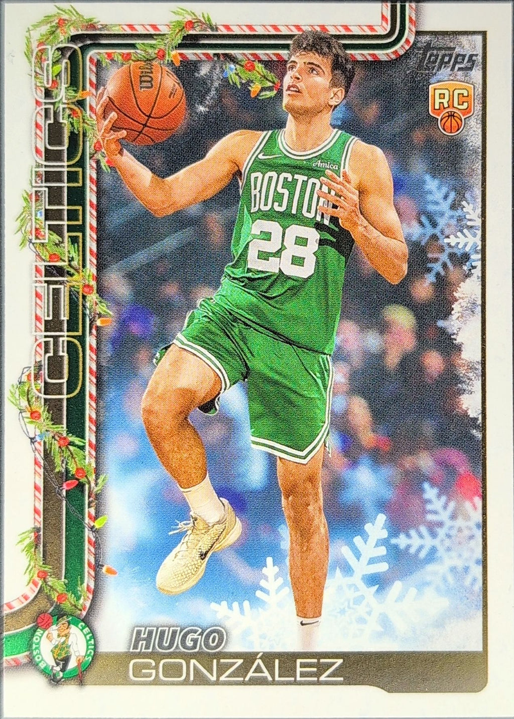 2025-26 Topps Holiday Hugo Gonzalez #H188 RC Boston Celtics front