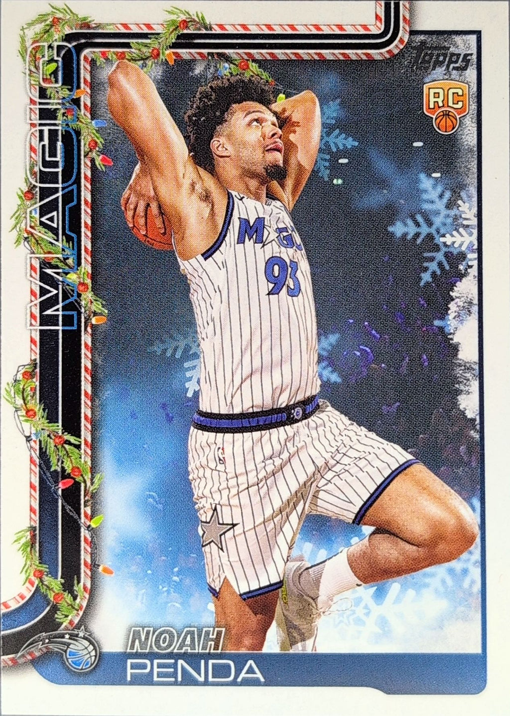 2025-26 Topps Holiday Noah Penda #H192 RC Orlando Magic front