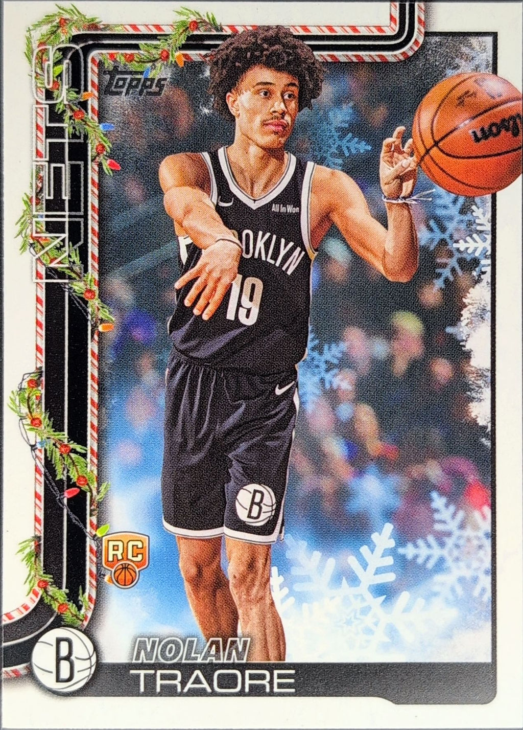 2025-26 Topps Holiday Nolan Traore #H179 RC Brooklyn Nets front