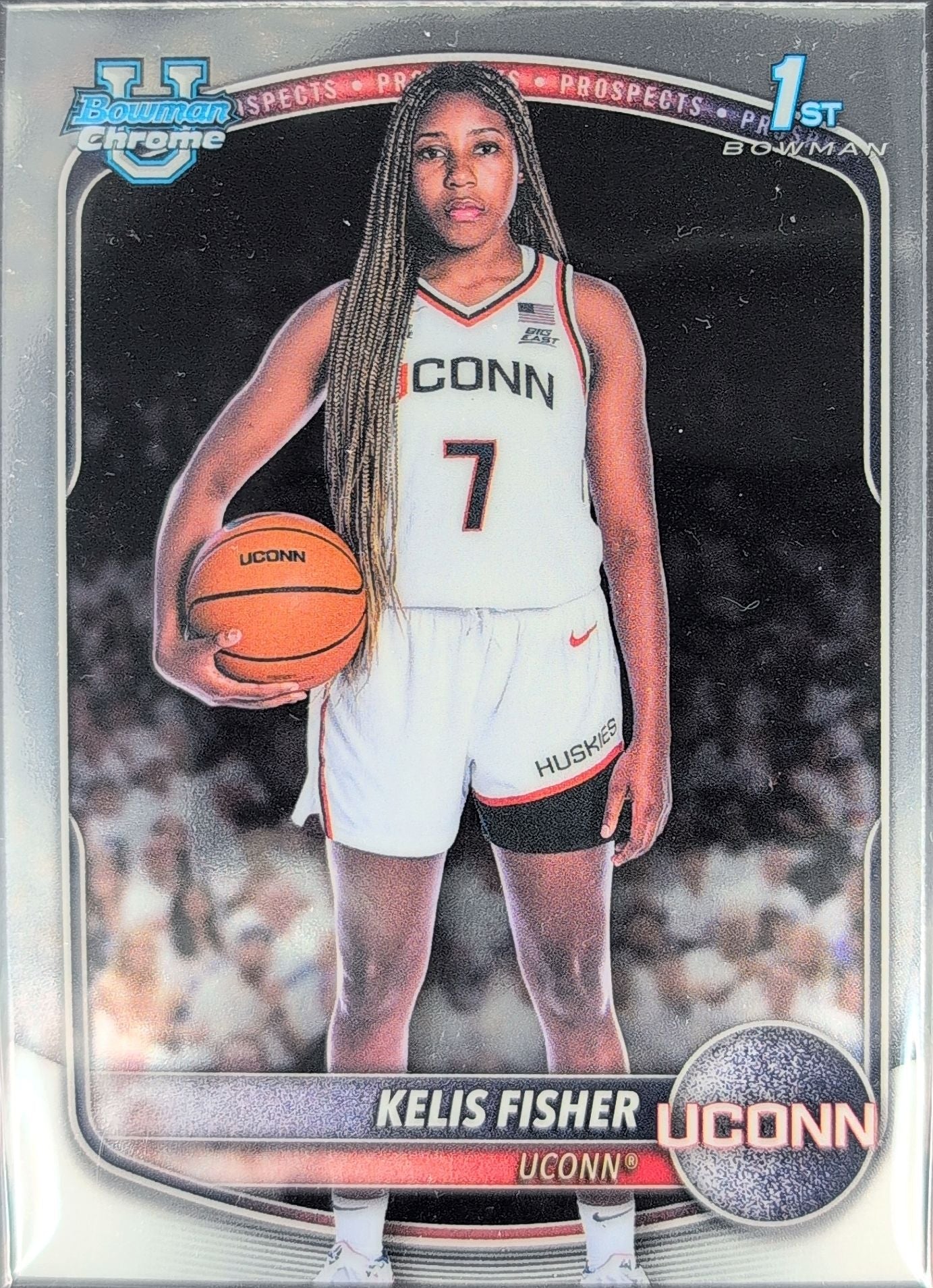 Kelis Fisher 2025-26 Bowman #BCP-89 Chrome Prospects Connecticut Huskies