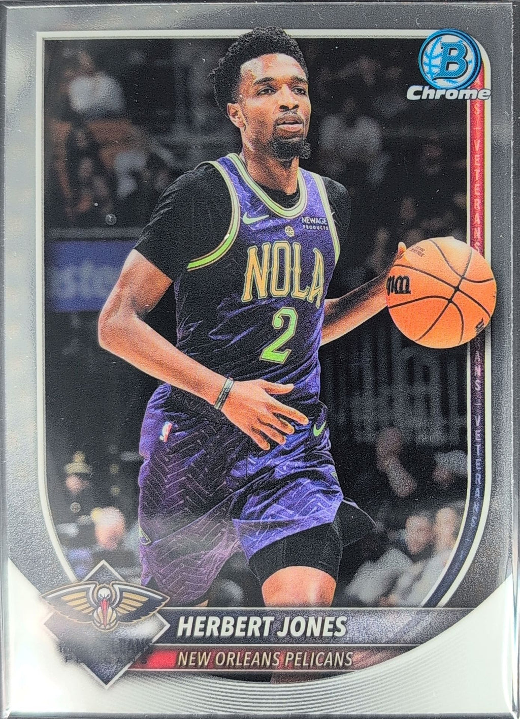 2025-26 Bowman Herbert Jones #BCV-140 Chrome New Orleans Pelicans front