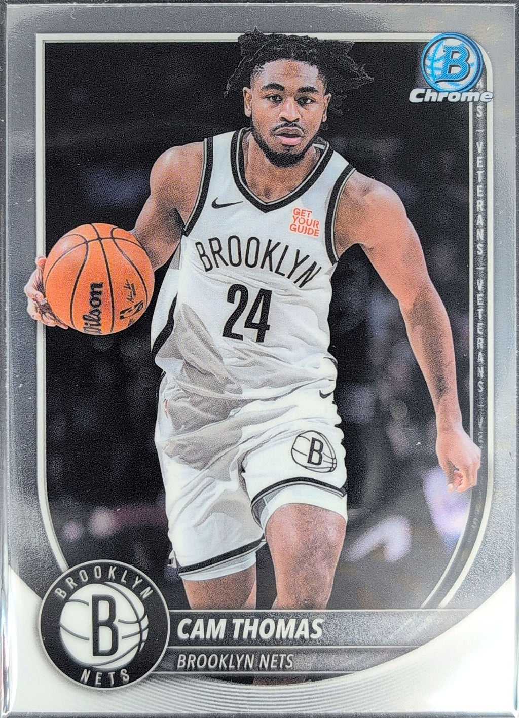2025-26 Bowman Cam Thomas #BCV-59 Chrome Brooklyn Nets front