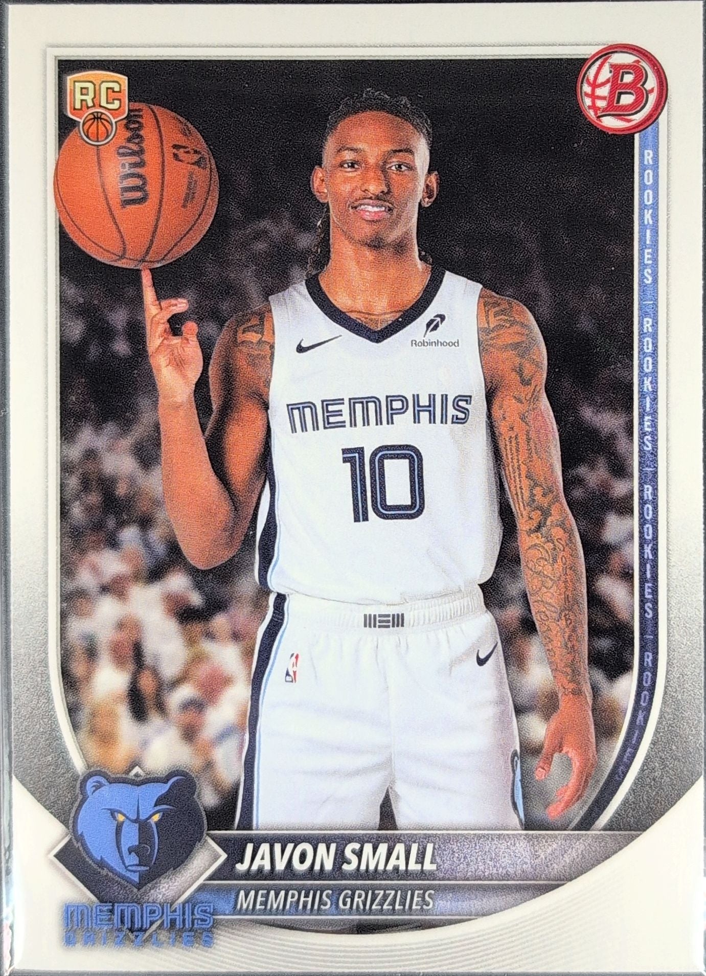 2025-26 Bowman Javon Small #46 RC Memphis Grizzlies front