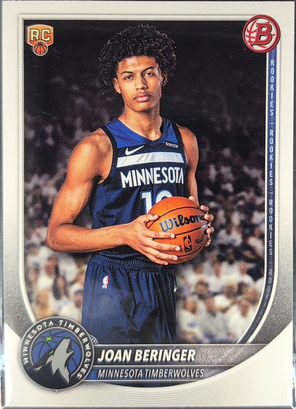 2025-26 Bowman Joan Beringer #17 RC Minnesota Timberwolves front